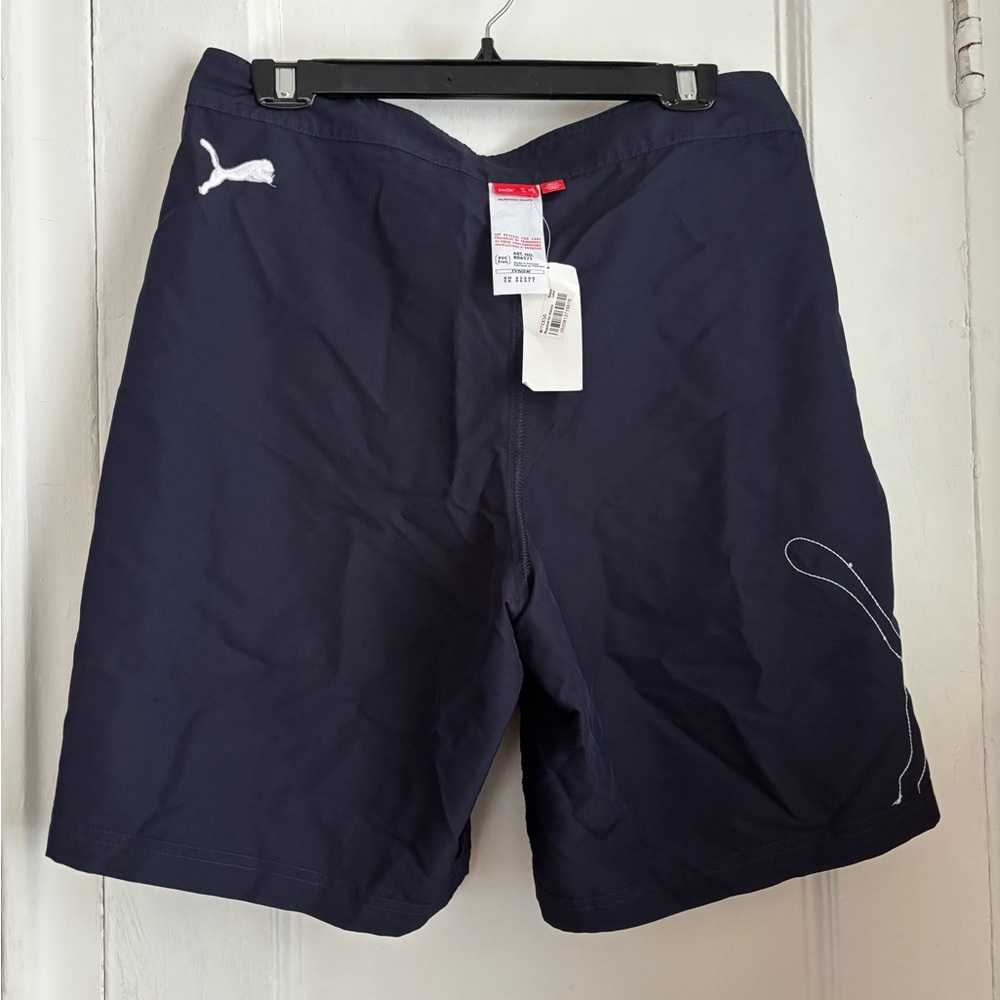 Puma Blue Quick-Dry Board Shorts with Classic Design